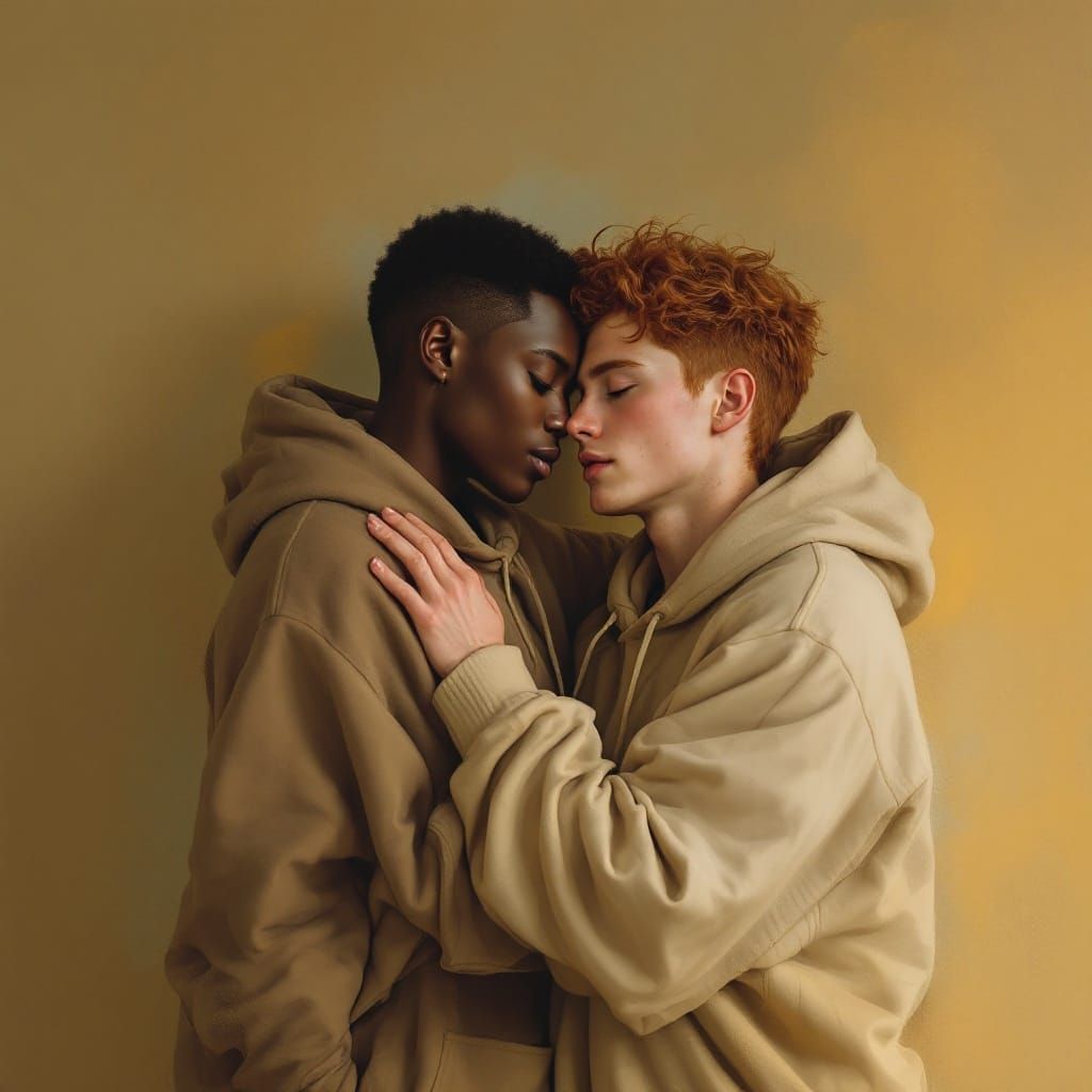 Tender Moment of Intimacy in a Cozy Atmosphere