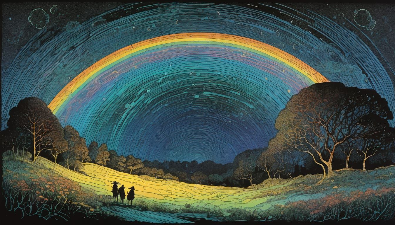 Vibrant Rainbow Erupts from Turbulent Skies