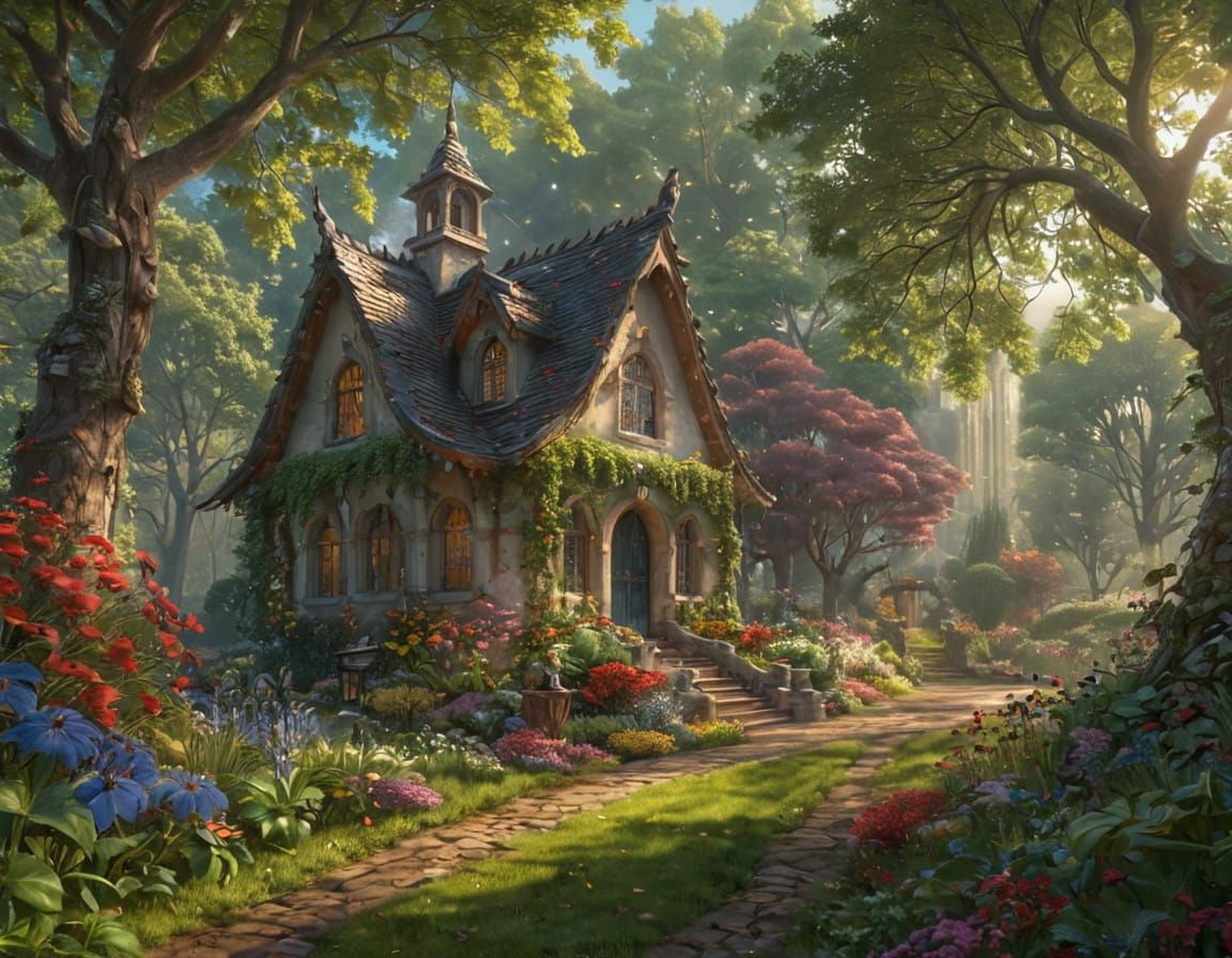 Heavenly Garden Oasis in Divine Soft Focus