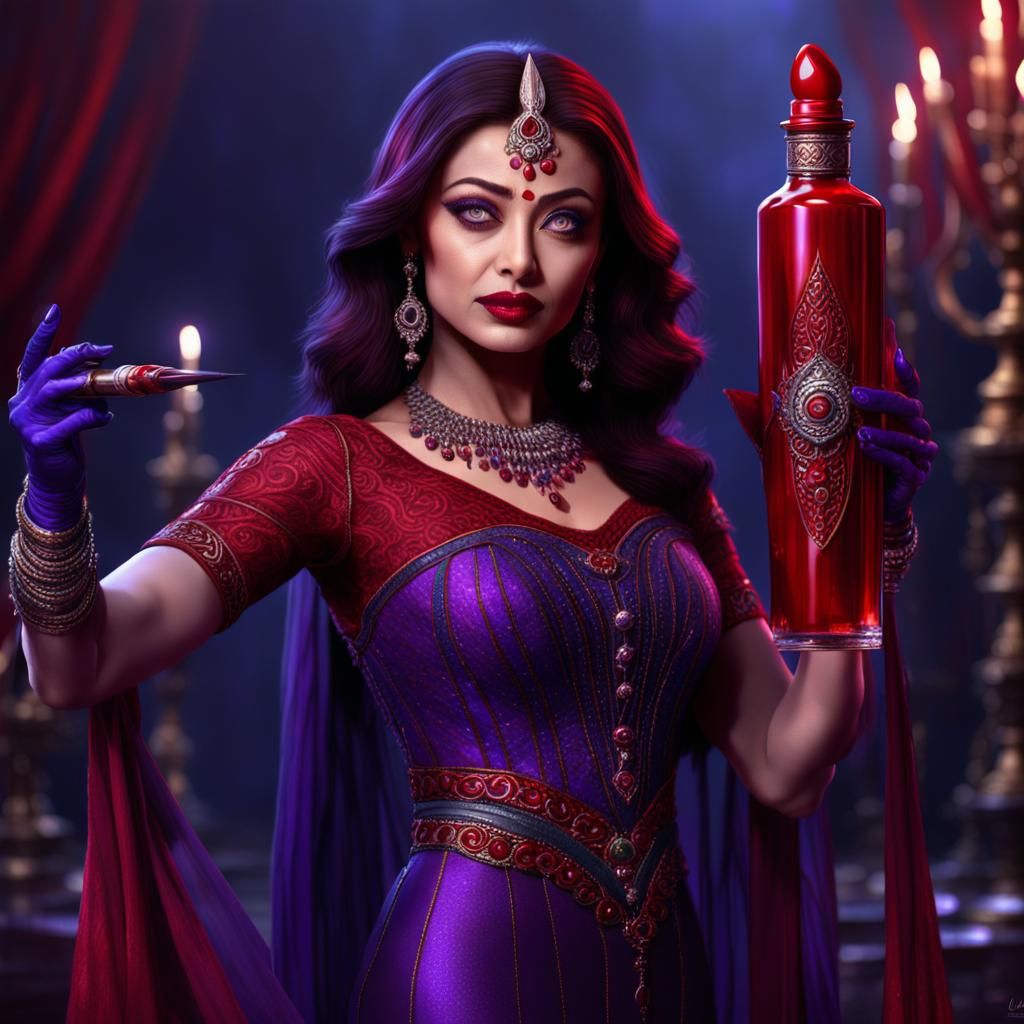 Aishwarya Rai in Dark Fantasy Matte Painting