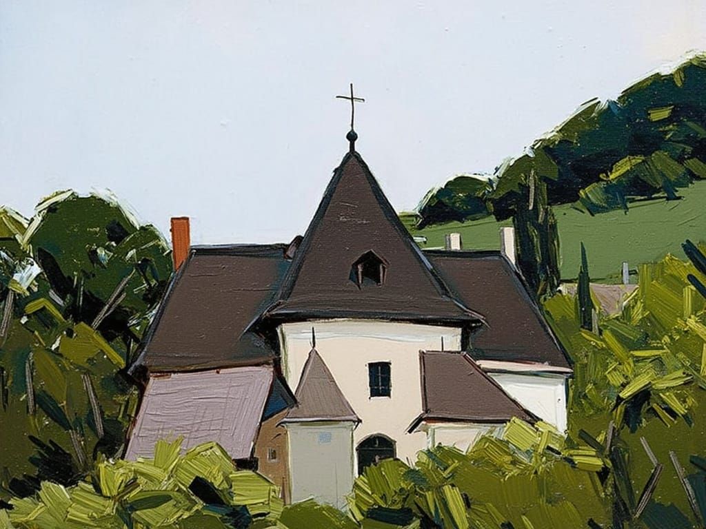 Dreamy Post-Impressionist Painting with Soft Brushstrokes an...