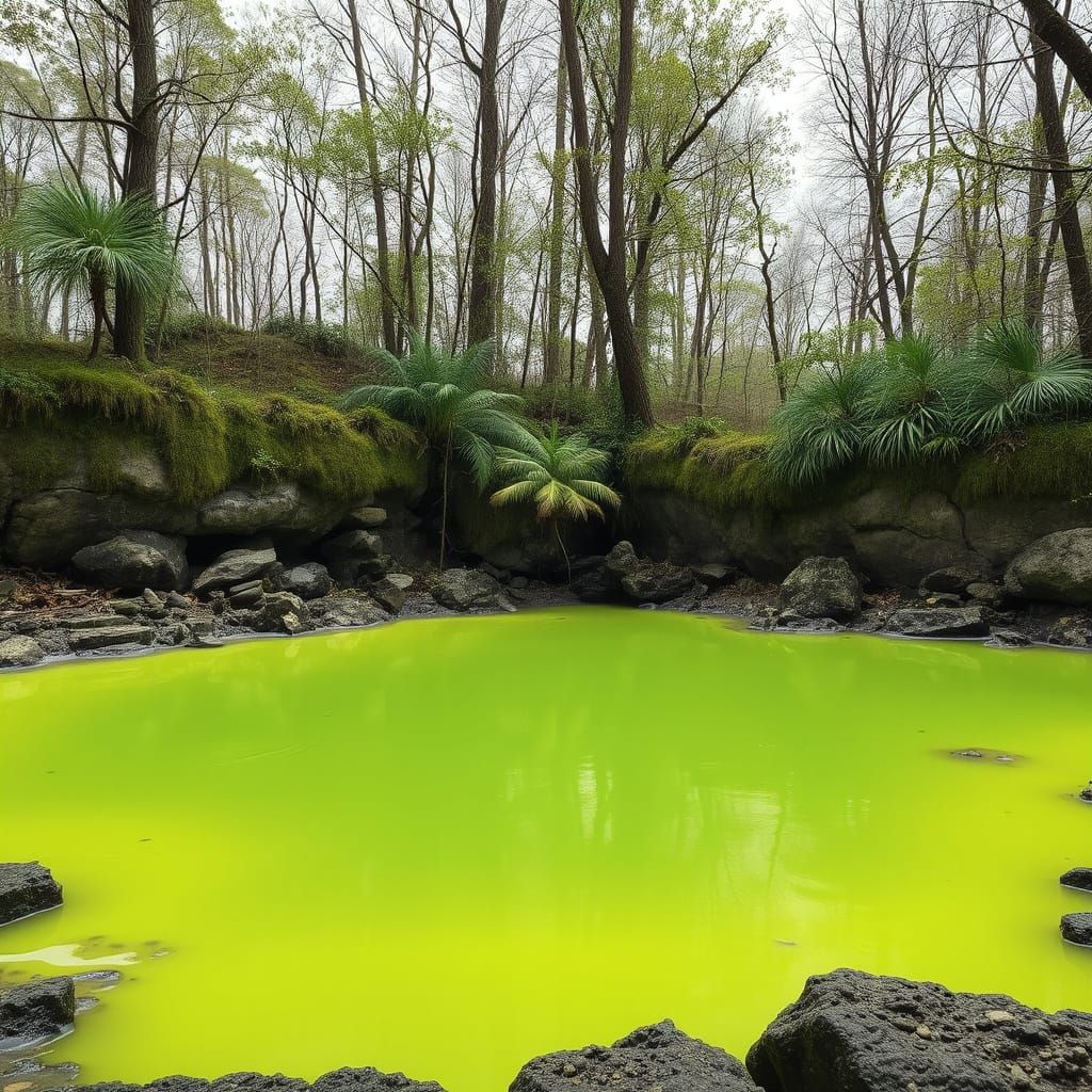 Vibrant Emerald Slime Pool