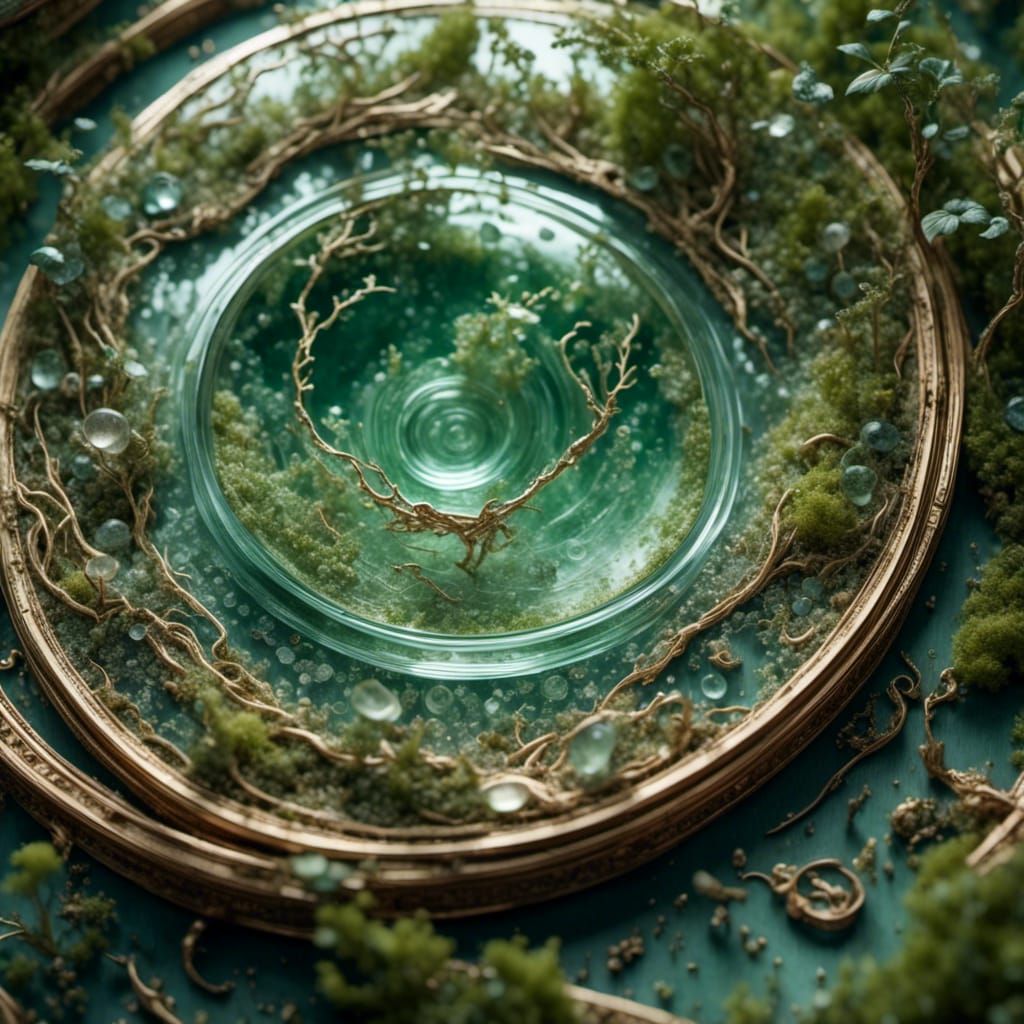 Shattered Glass Record in Surrealist Style