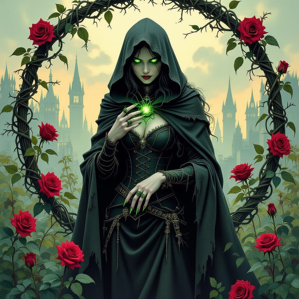 The Rose Thief in Her Thorny Garden