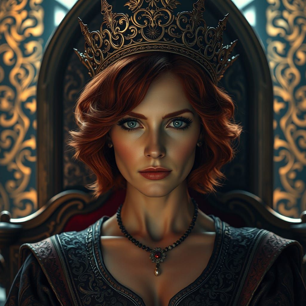 Regal Woman Surrounded by Ancient Mysticism in Unreal Engine...