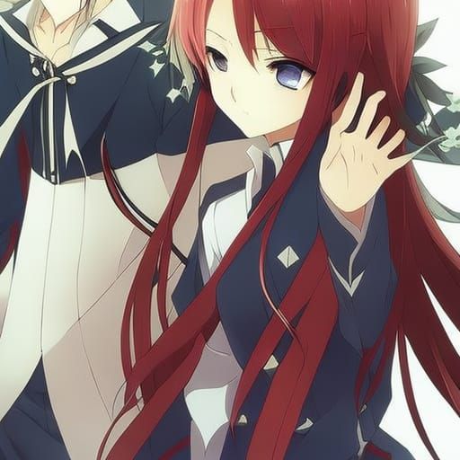 Indifferent Anime Girl in Japanese Manga Style