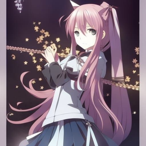 Anime Girl with Manga Key Visual