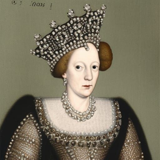 Queen Elizabeth II in Crown: A Regal Portrait