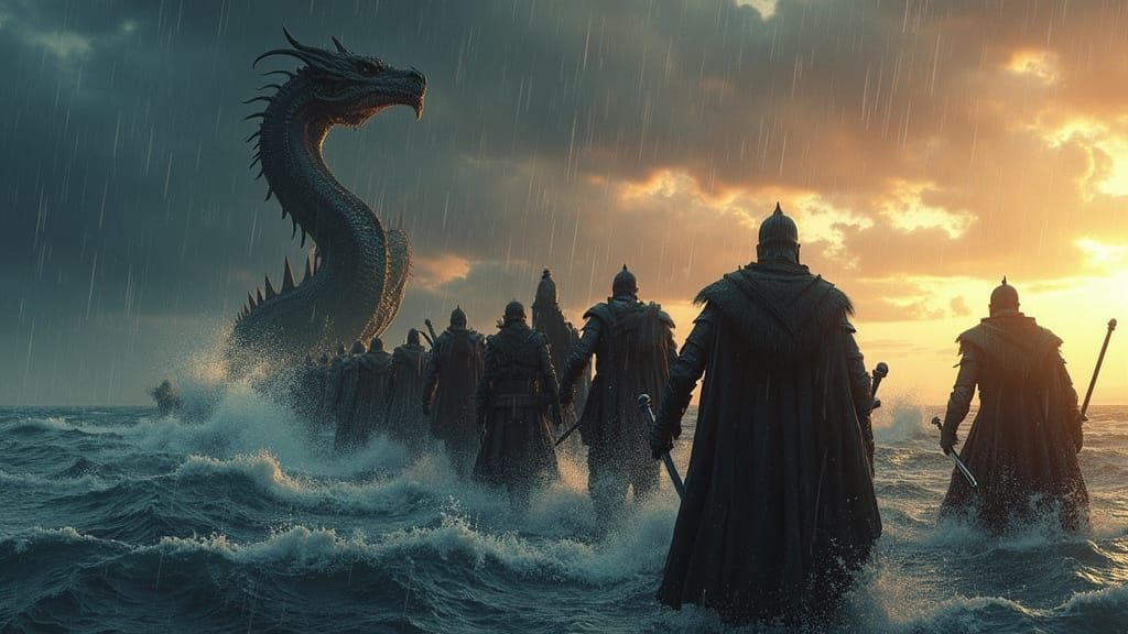 Viking Ship Storm: Epic Cinematic Battle