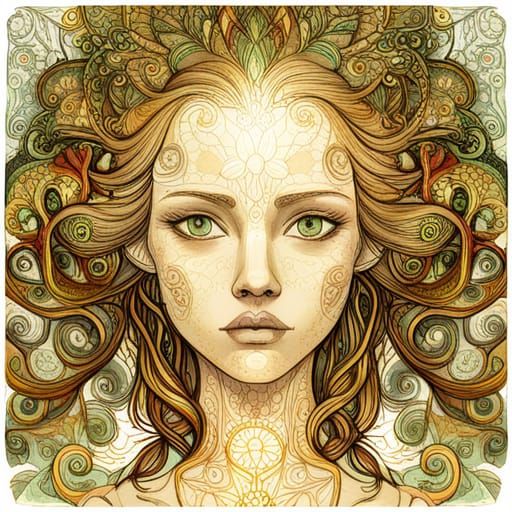 Golden Tree of Life Digital Illustration