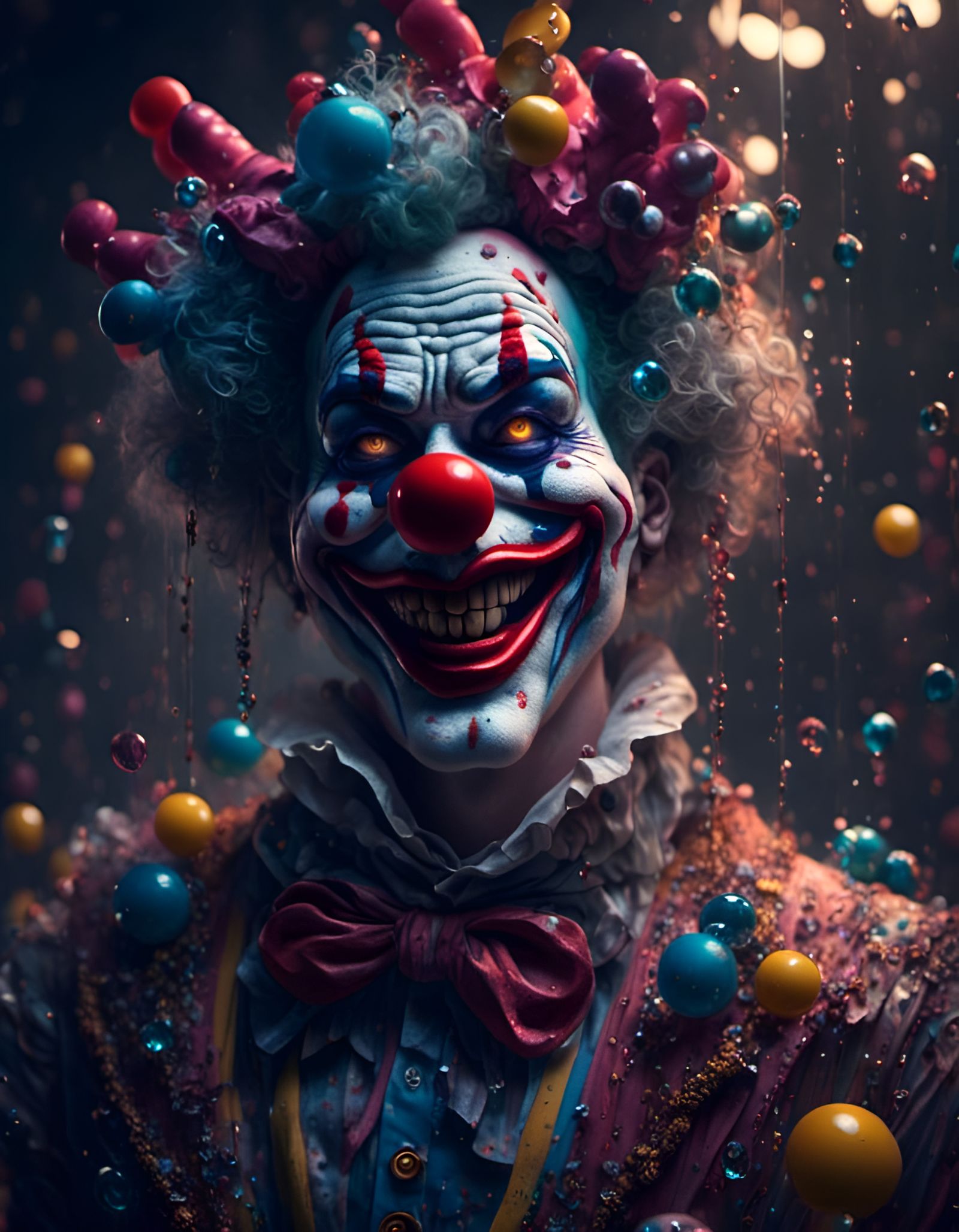 Glass Clown Portrait in High Resolution