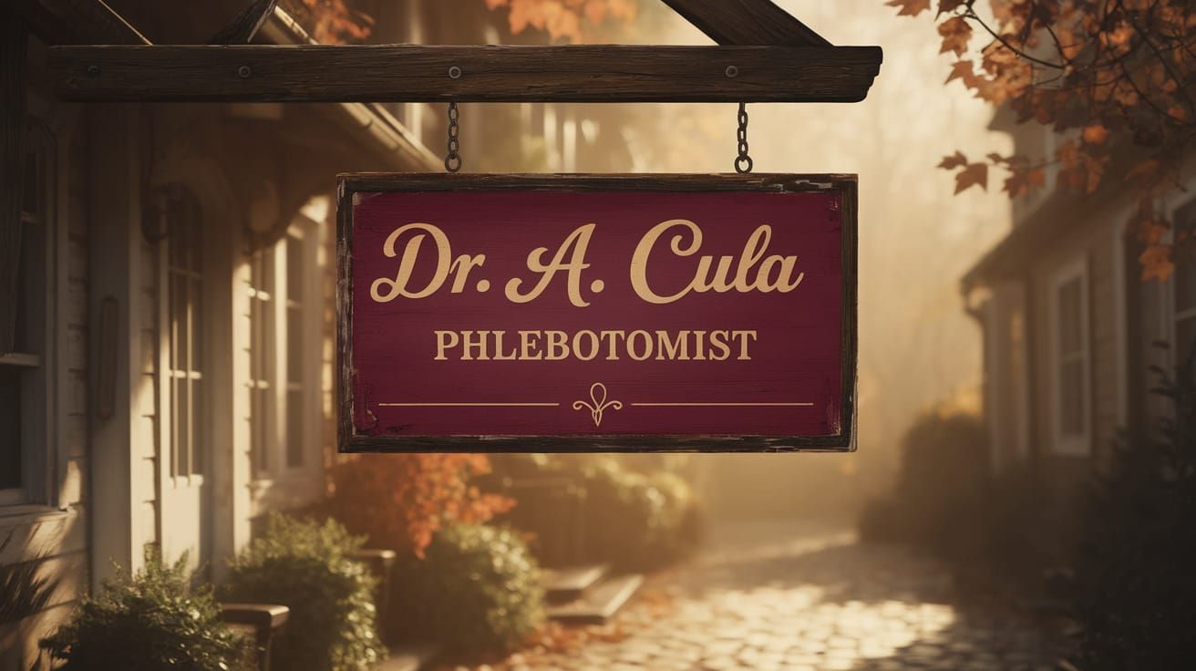 Vintage Doctor's Office Sign in Warm Light