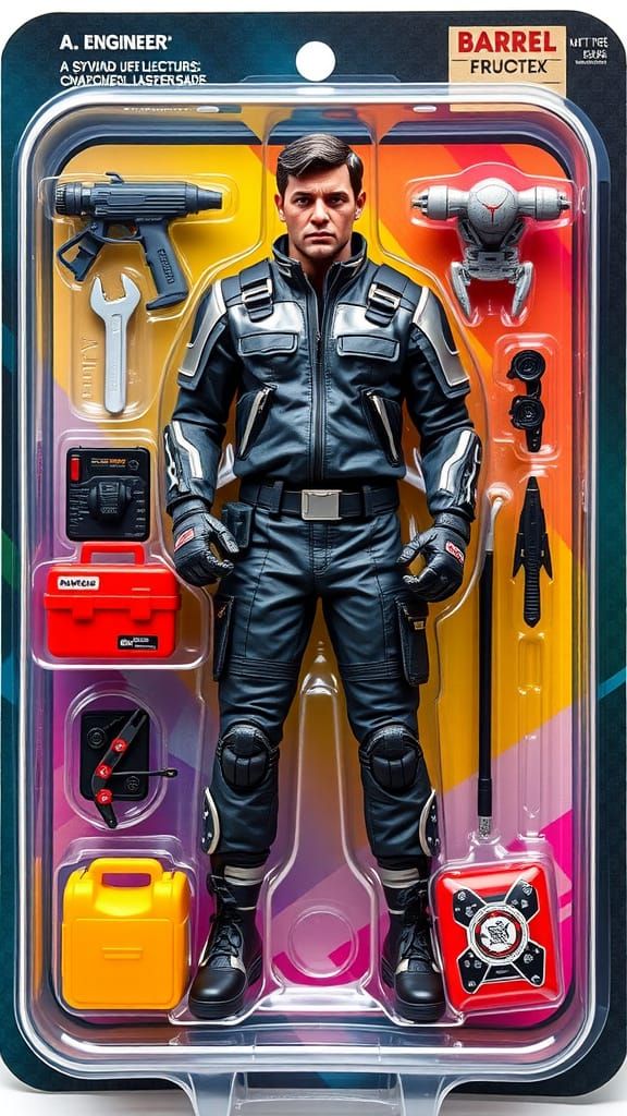 Hyper-Realistic Engineer Action Figure in Collectible Packag...