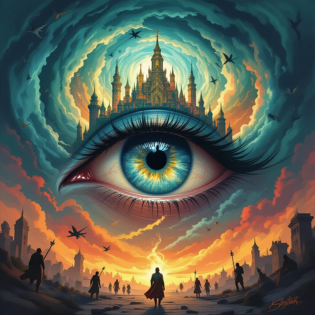 All-Seeing Eye Reflecting Historical Epochs