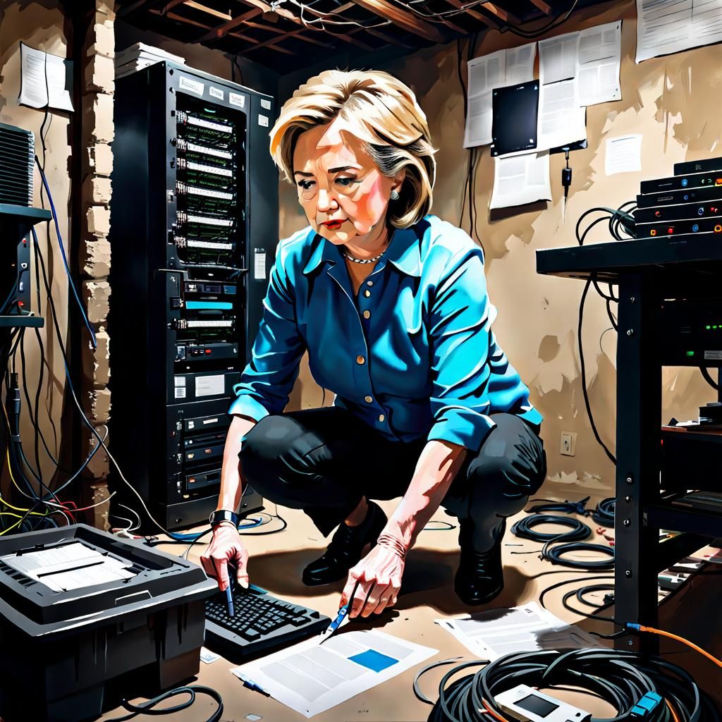 Hillary Clinton's Basement Server Install: Realist Ink Paint...
