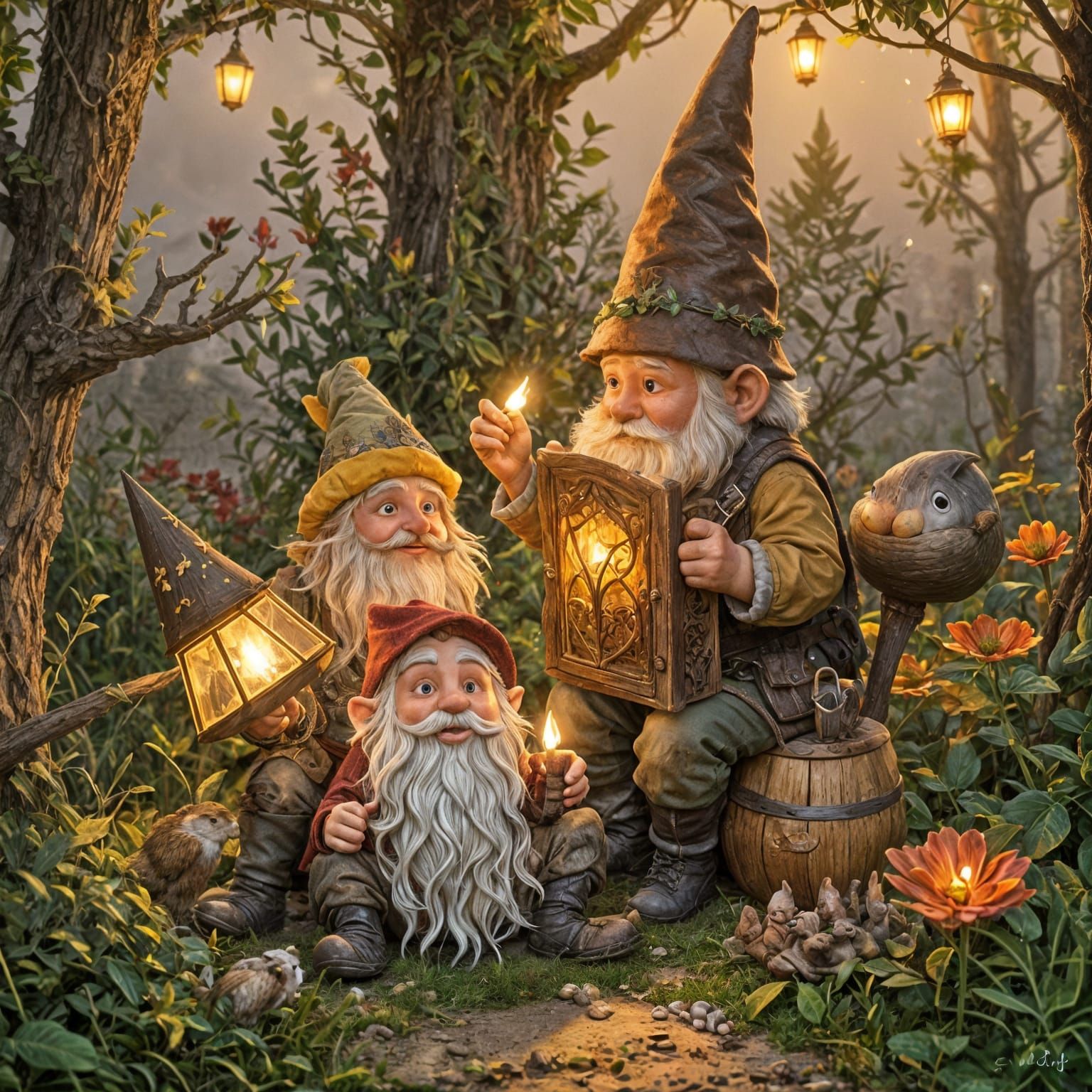 Gnomes in the light workshop
