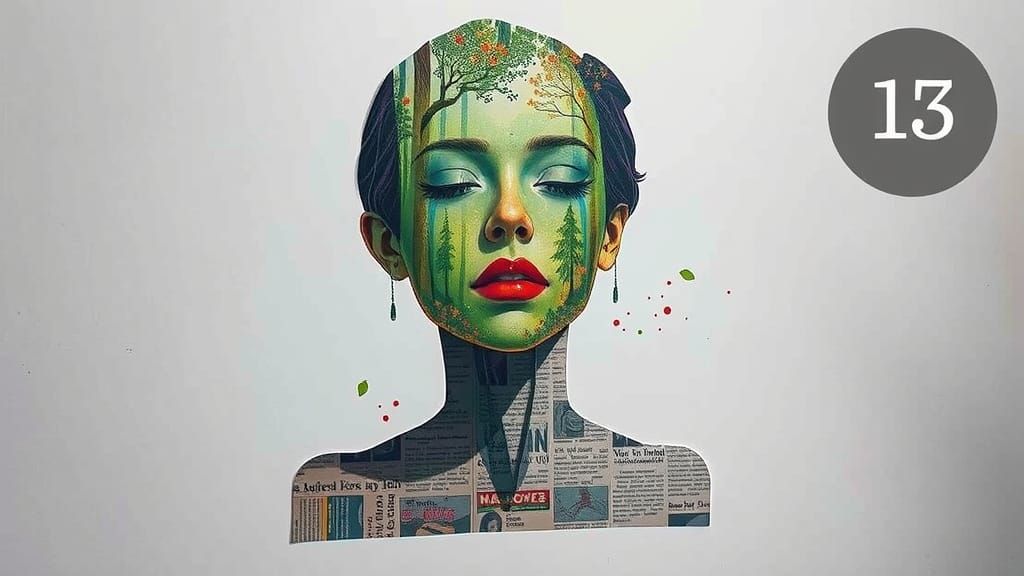 2.5D Papercut of Legs in Tulle Dress, Backlit