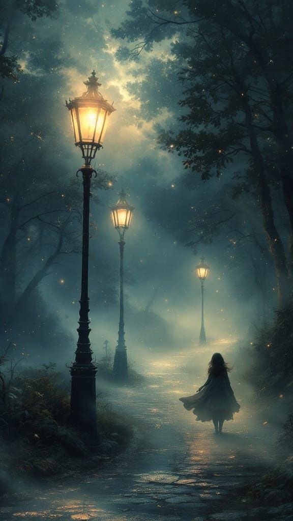 Mystical Evening Scene in Whispers of Magic