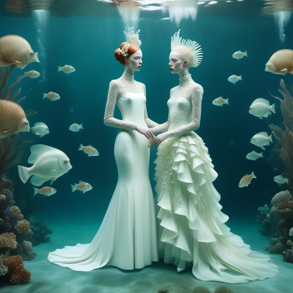 Surreal Underwater Wedding in Avant-Garde Style