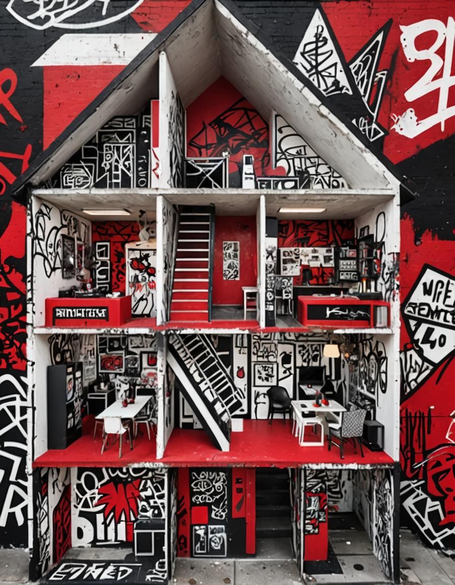 Rebellious Aesthetic with Graffiti and Retro Punk Flair