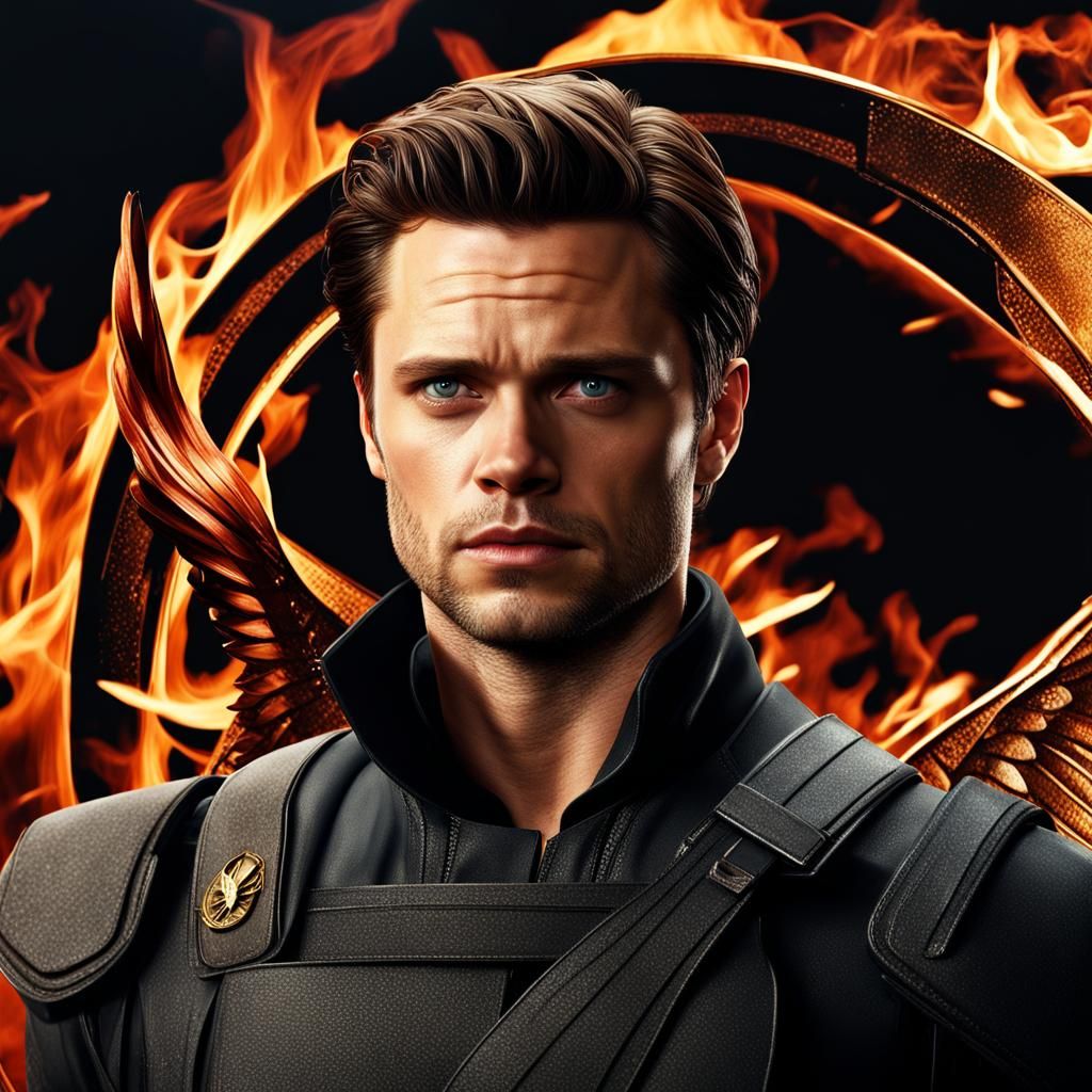 Sebastian Stan in Hunger Games Style Art