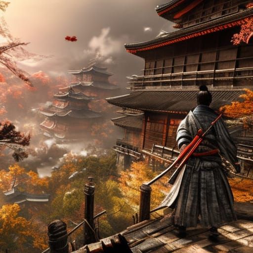 Epic Digital Matte Painting of Sekiro