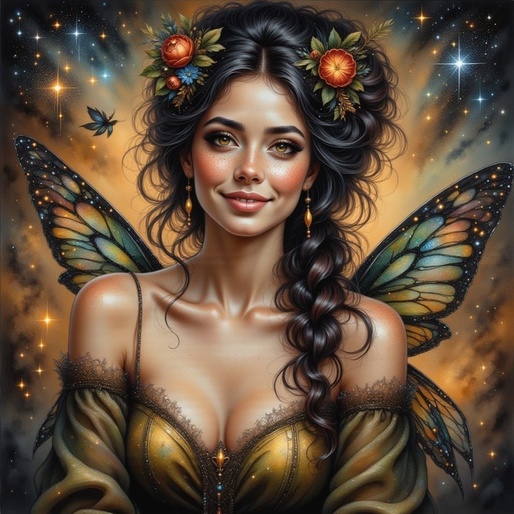 Ethereal Beauty with Freckles