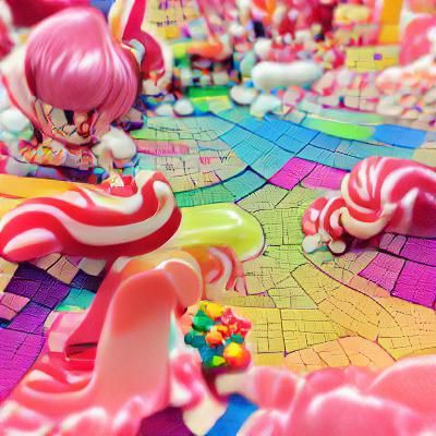 Colorful Candy Land Landscape