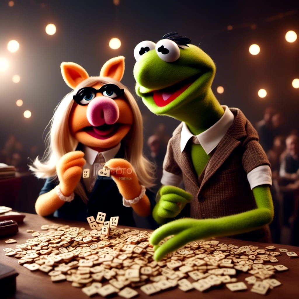 Kermit and Miss Piggy's Scrabble Rage