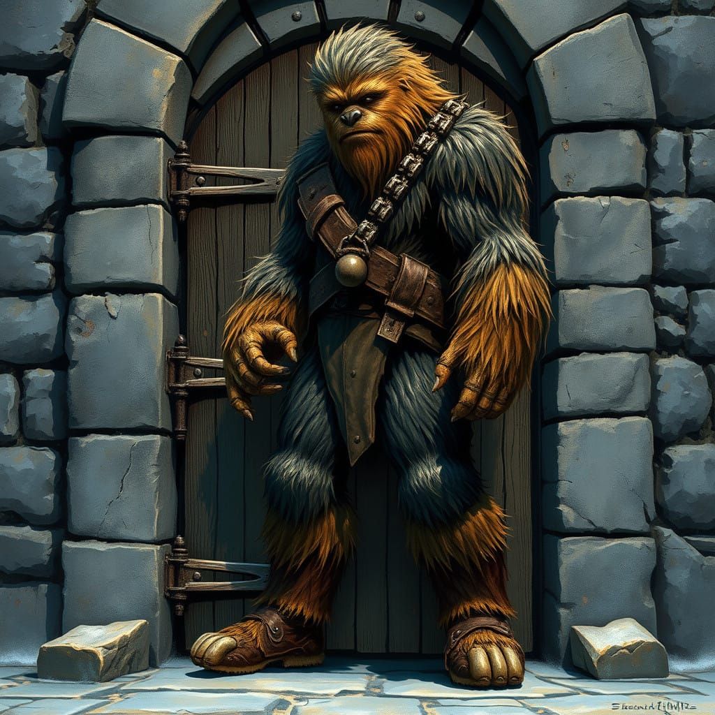 Wookie Security in Ancient Castle