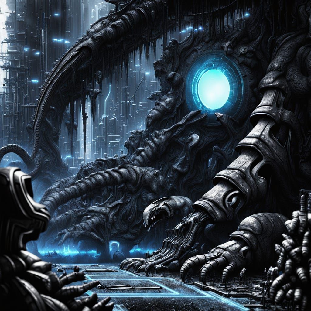 Cybernetic Cat Confronts Tiny Hero in Gritty Laboratory