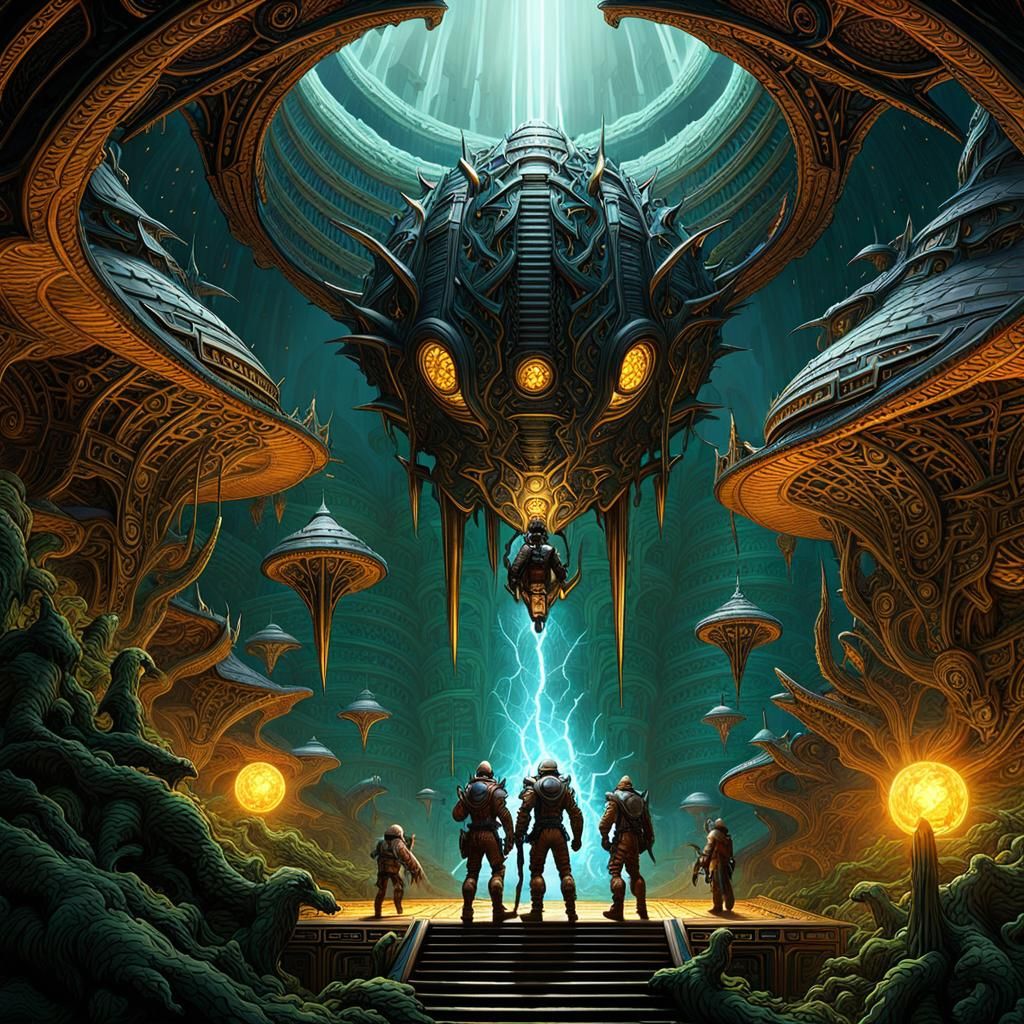 Biopunk Adventurers Fight Insectoid Aliens in Fractal Hive