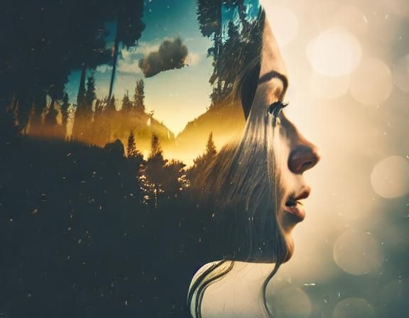 Abstract Double Exposure AI Art