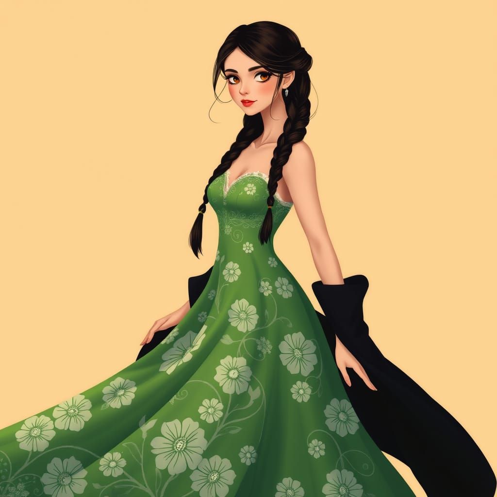 Ethereal Beauty in Whimsical Green