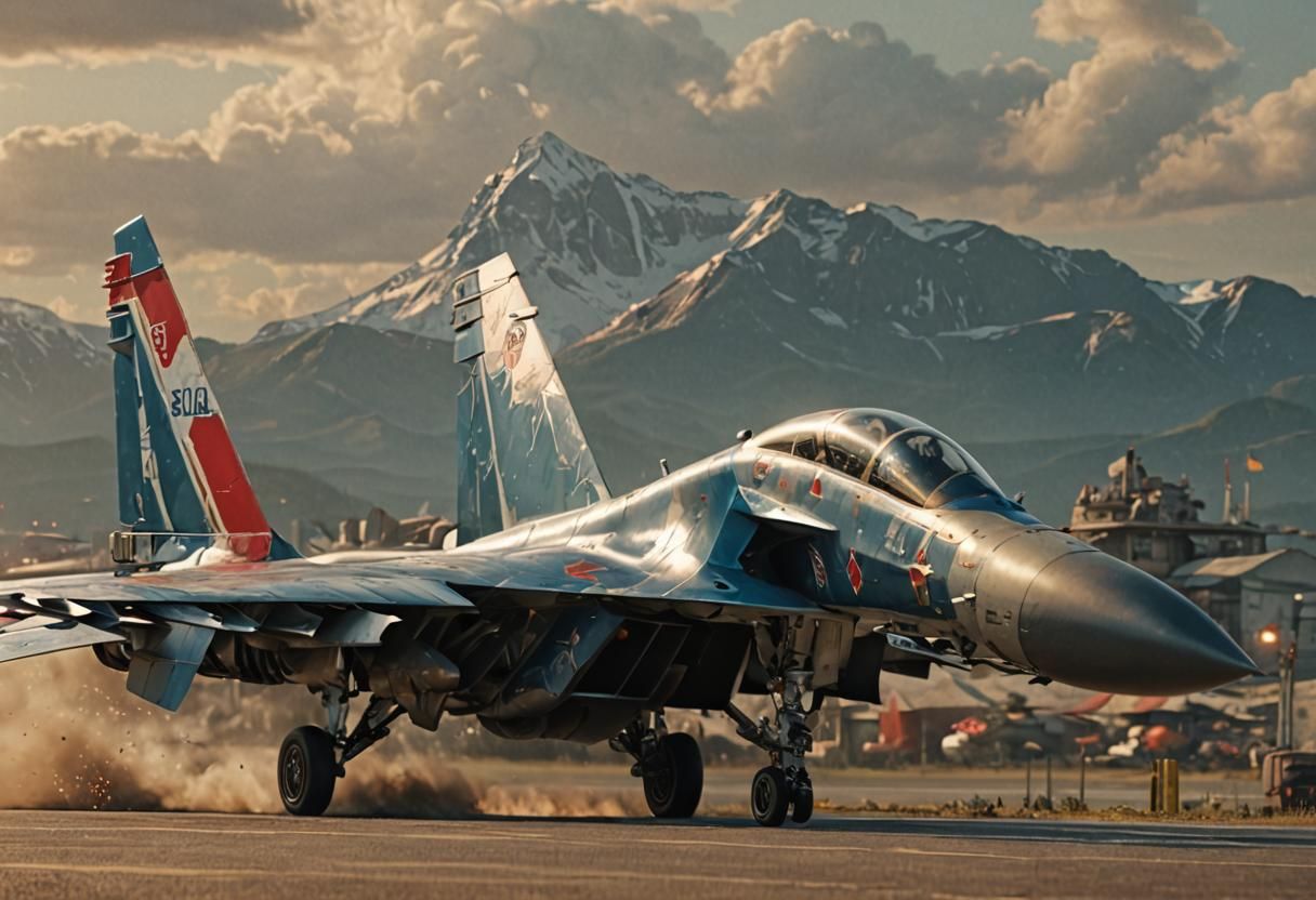 Epic Sukhoi Su-30 Fighter Jet on Runway