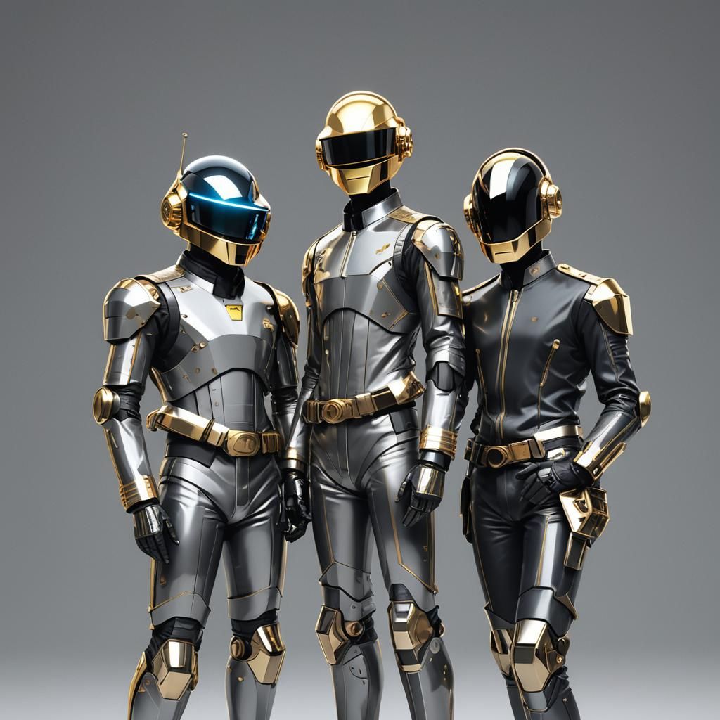 Daft Punk in 3D Anime Style