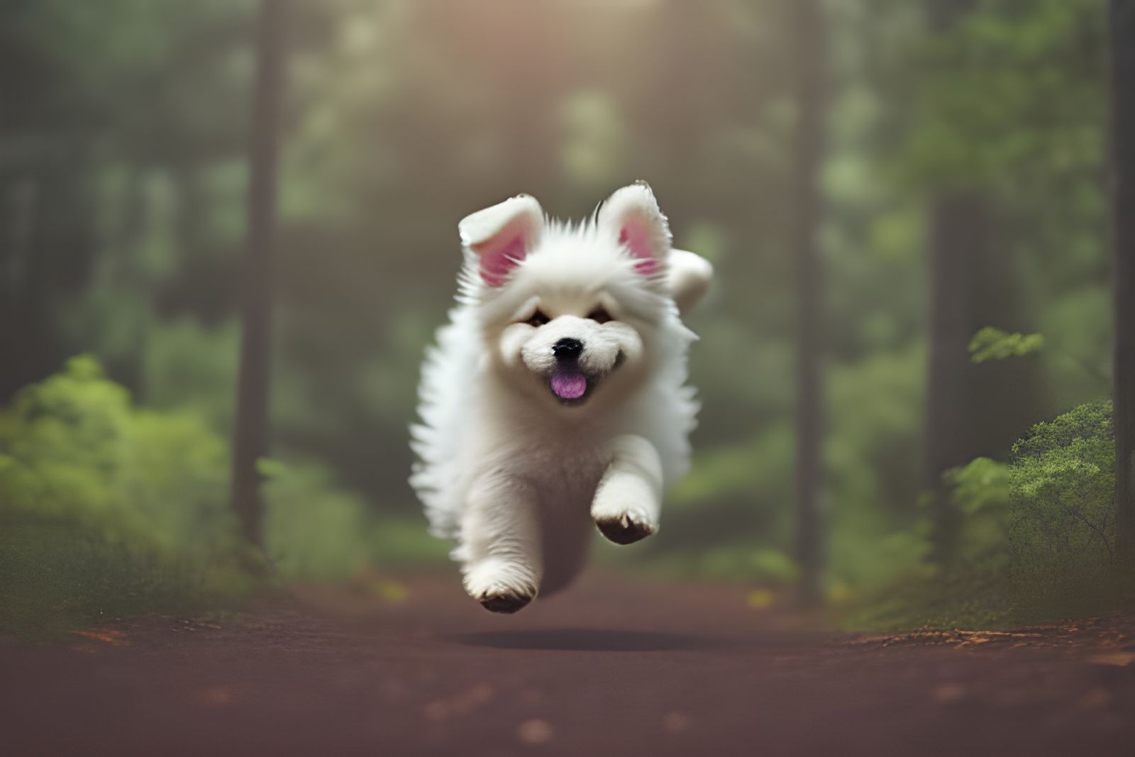 Cute Puppy Running: Studio Ghibli Anime Visual