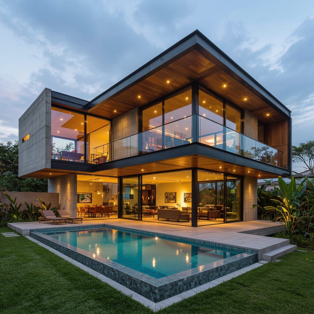 Modern Brazilian Industrial Home with Pool