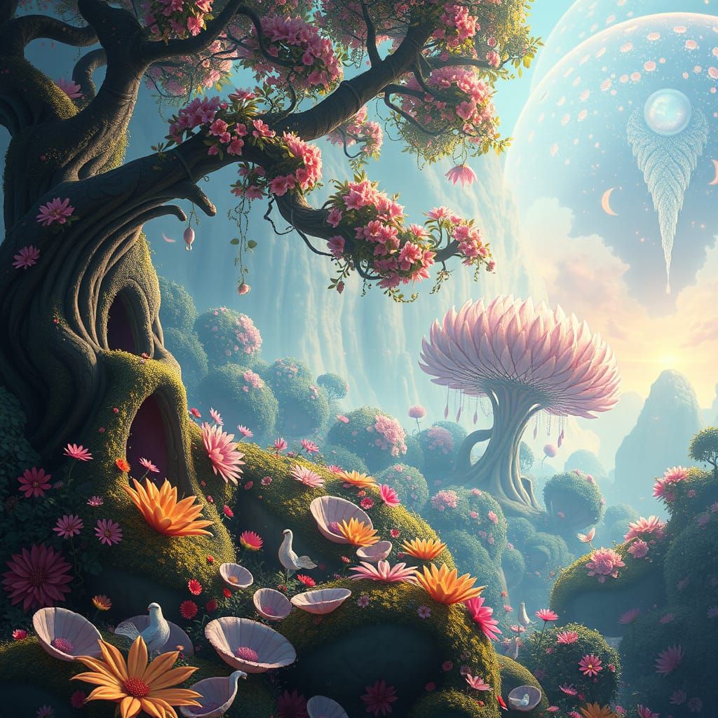 Surreal Whimsy in Vibrant Dreamscapes