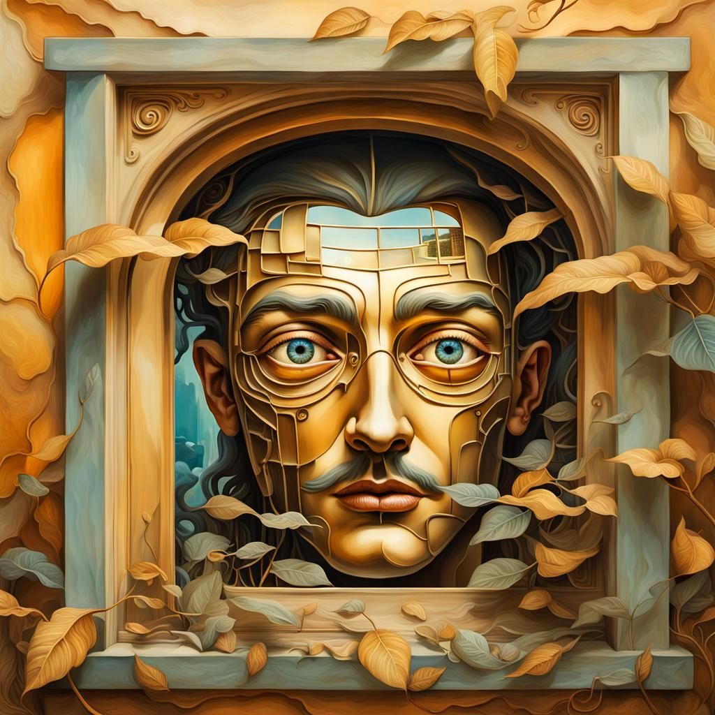 Surreal Portrait: Window Eyes and Door Mouth