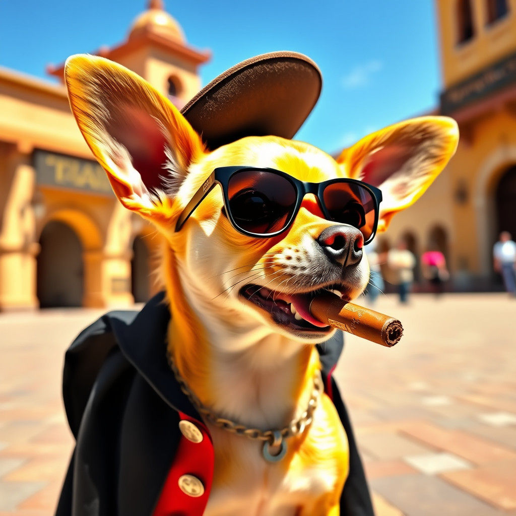 Chihuahua Matador in Surrealist Digital Art Style