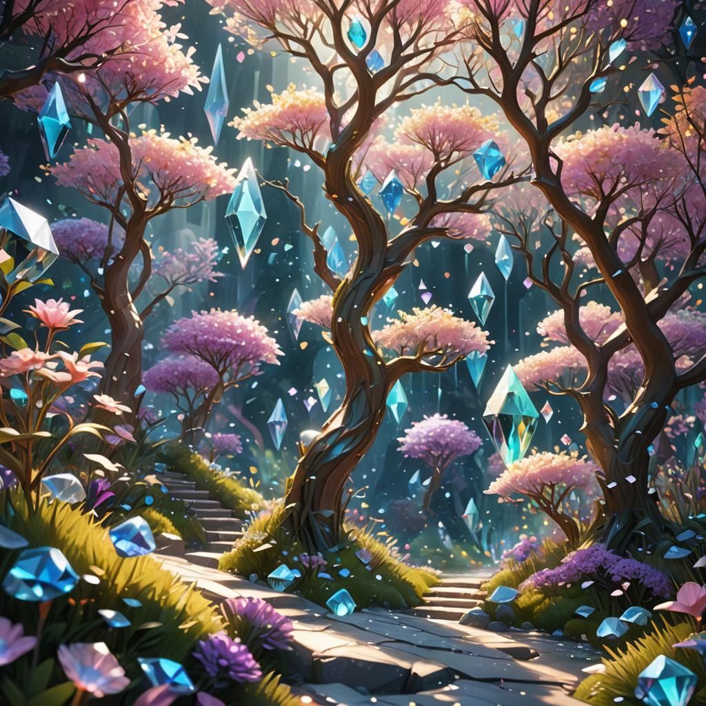 Diamond Garden Fantasy Concept Art in Unreal Engine