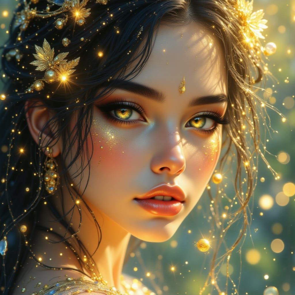 Ethereal Soul Blooming in Golden Hour Light