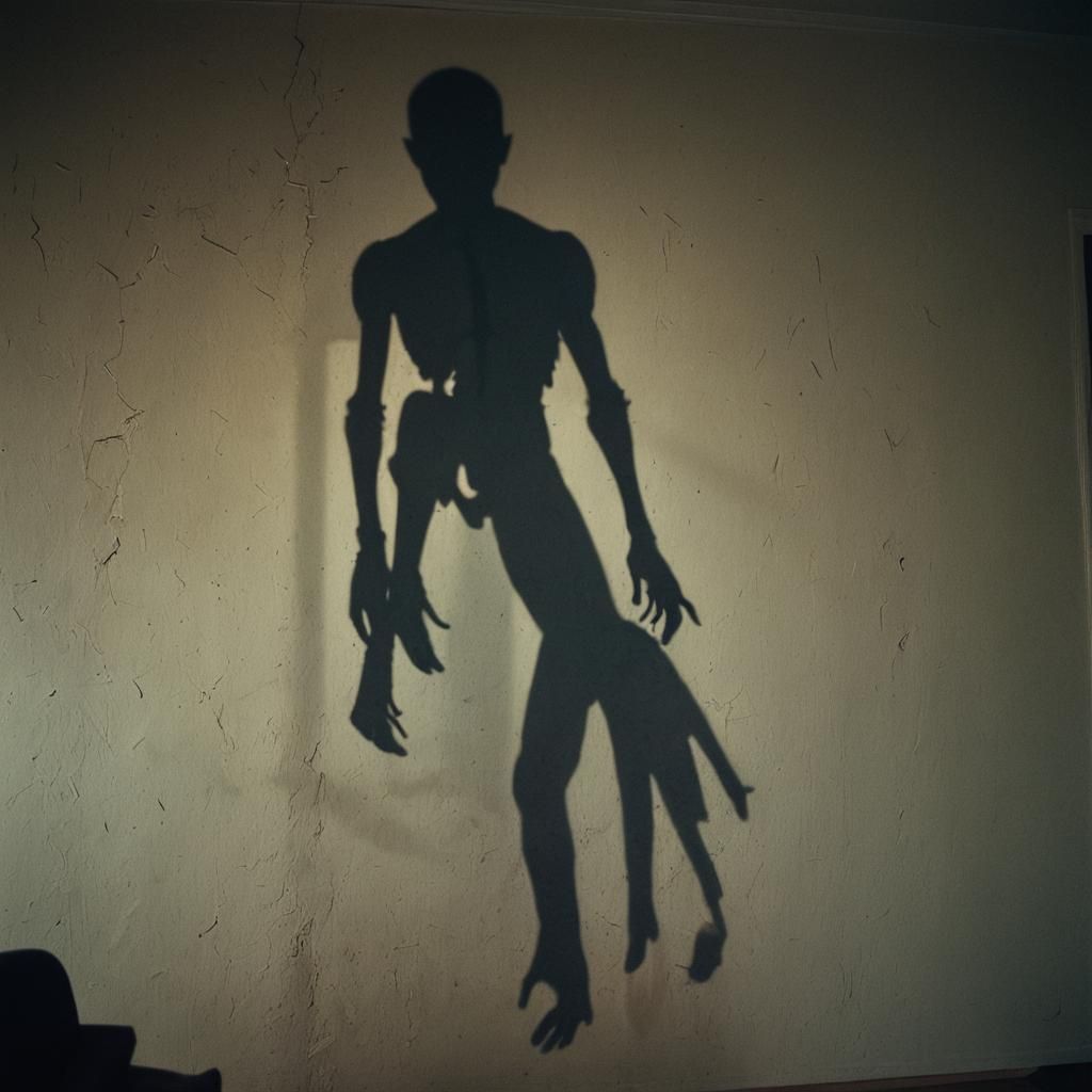 Ethereal Shadow Figure in Atmospheric Home