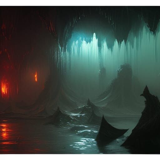 Jeweled Lovecraftian Monster in Dark Fantasy Style