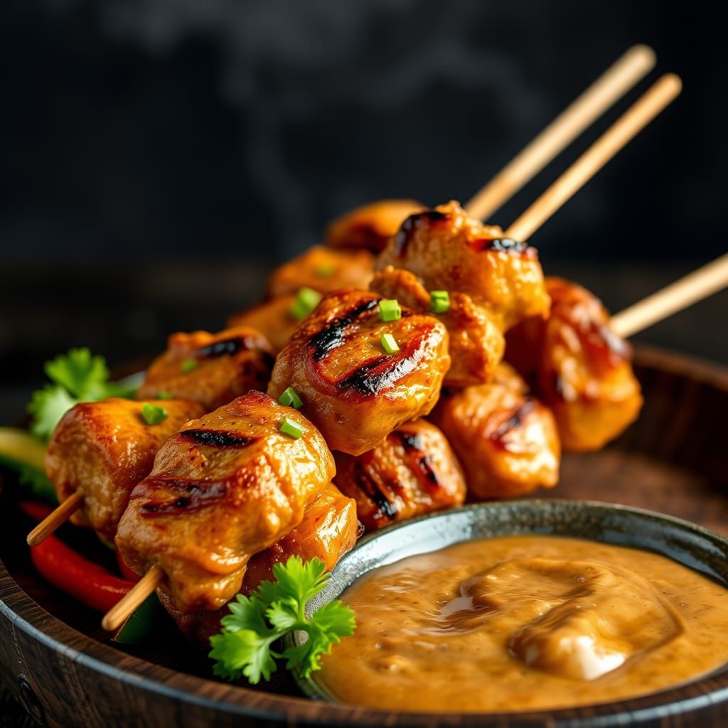 Chicken Satay, Asian Street food