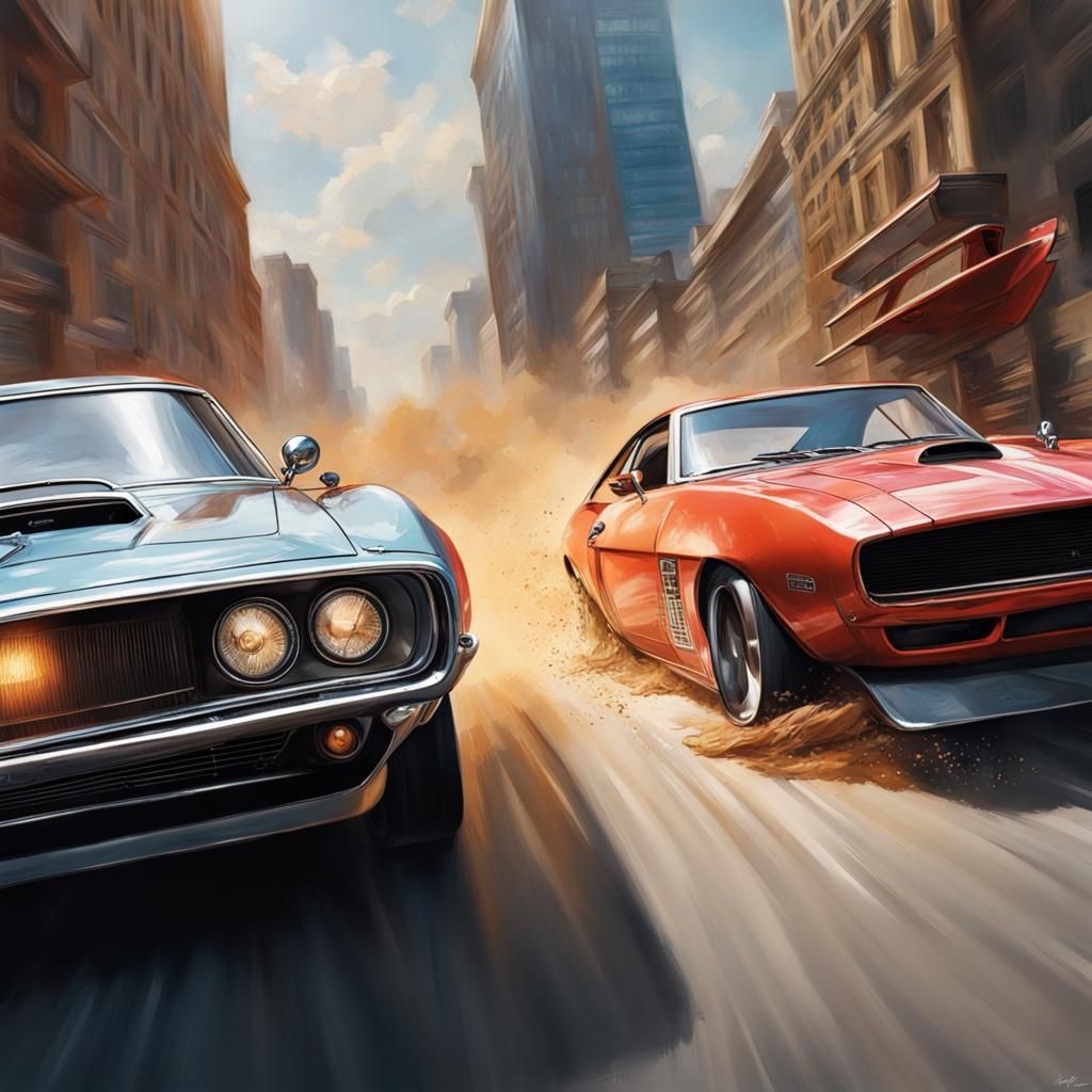 Hyperrealistic Action Scene in Splash Art Style