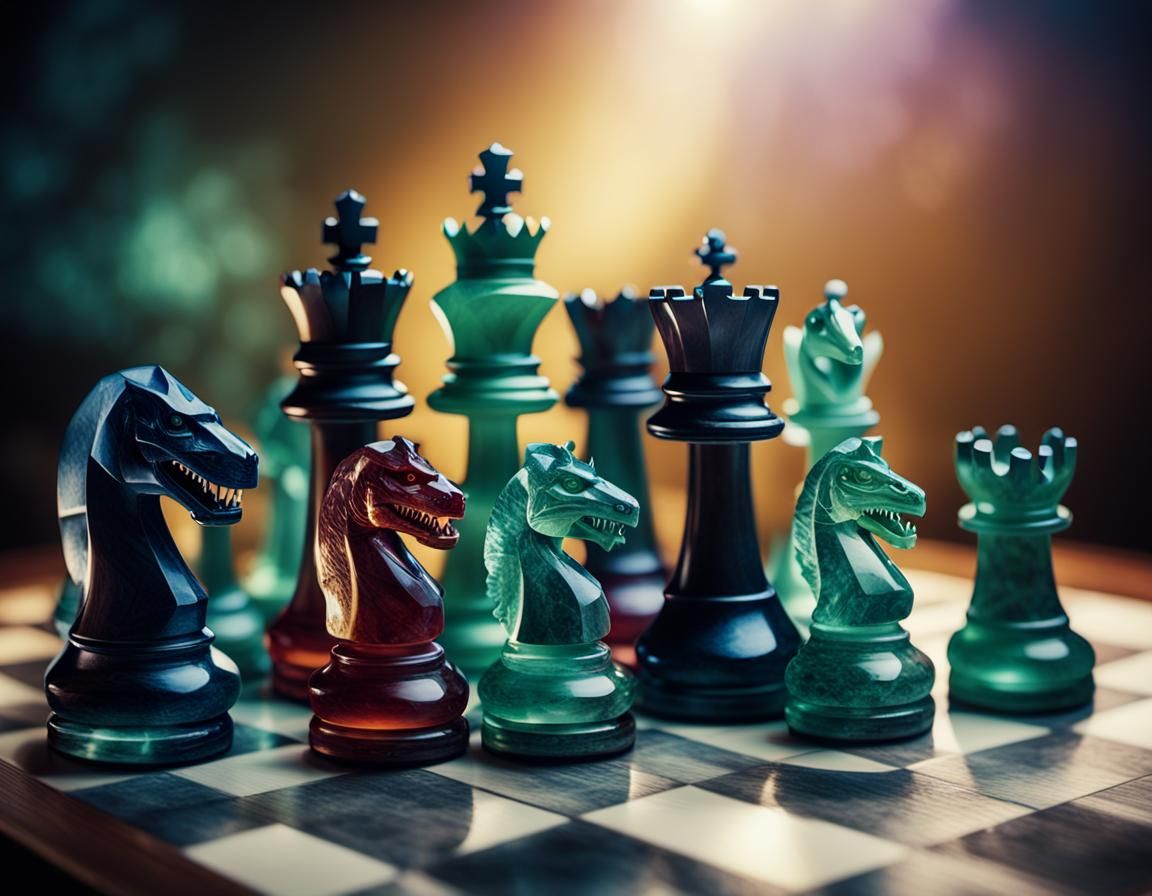 Gemstone Chess Set in Cinematic Style