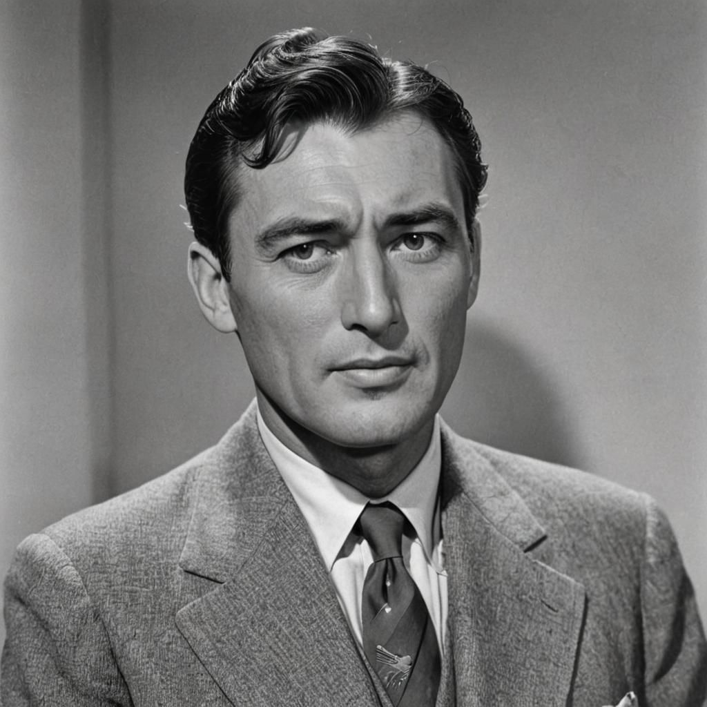 Classic Portrait of a Man Resembling Gregory Peck