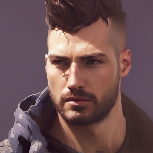 Detailed Portrait with Dynamic Lighting, Trending Art